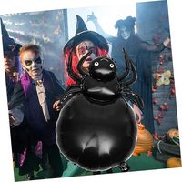 Ballon en aluminium araignée noire mignonne pour Halloween, ballon de fête métallique pour décorations effrayantes de la fête d'Halloween