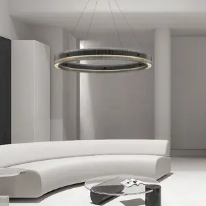 JIAQI Beleuchtung Esstisch Designer LED Ring Lichter nordische moderne einfache Schlafzimmer hängende Decken leuchte Glas Pendel leuchte