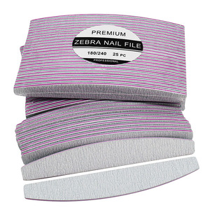 Yüksek kaliteli Zebra yarım ay 100/180 100/100 80/80 profesyonel dosyaları tırnak törpüsü - Product Image 1