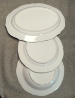 Nouvelle exportation Chine : Assiette en céramique verte style minimaliste moderne et épuré, motif dentelle, pour chapeau de paille, poisson ou plats occidentaux