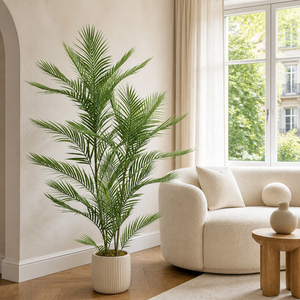 Palmier <span class=keywords><strong>Areca</strong></span> Artificiel Réaliste de 1,5 m, Plante en Pot Faux <span class=keywords><strong>Dypsis</strong></span> Lutescens pour Décoration Intérieure Salon Bureau Hôtel - Product Image 1