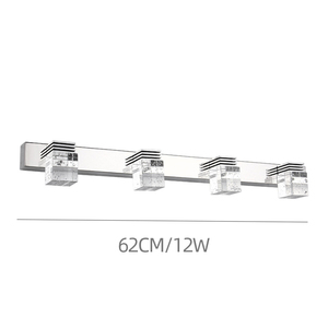 Lampe murale de luxe en cristal à bulles, miroir LED éclairé, intérieur, salle de bain, toilettes, étanche, 3 ampoules, luminaire mural - Product Image 2