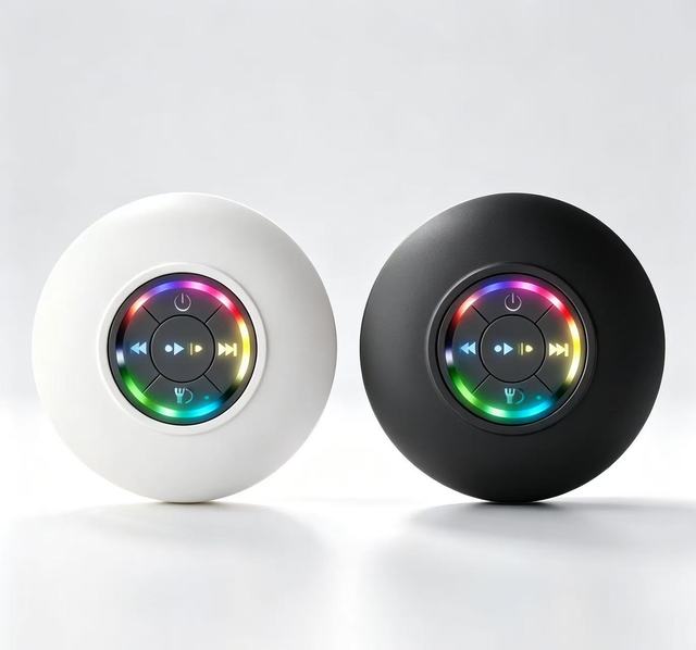 Portable IPX4 Waterproof  Speaker RGB Light Suction Cup Wireless Shower Speaker Handsfree Call Bathroom Mini Speaker
