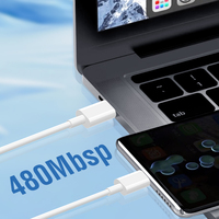 Kabel Transfer Data USB C TPE 60W 3A Tahan Lama 1M Pengisian Cepat Ponsel Tipe C untuk Kabel Pengisian Cepat Ponsel