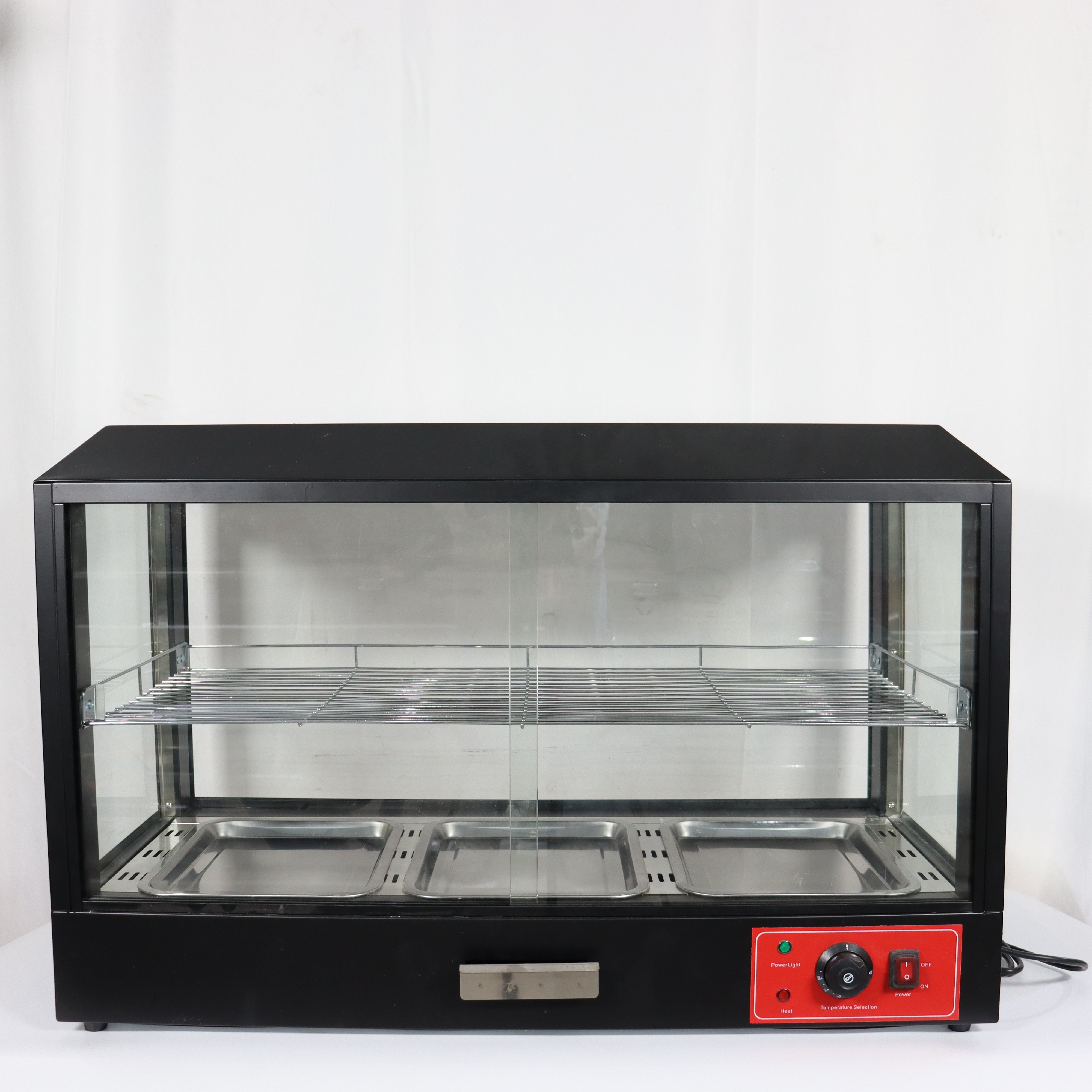 2025年購入！送料込み！ おまけ付！フード・ホットショーケース3面ガラス 2025年購入！送料込み！ おまけ付！フード・ホットショーケース3