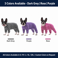 Vêtements rayés pour chiens, combinaison à quatre pattes pour petits chiens, caniche, teddy, schnauzer, unisexe, vêtements pour animaux de compagnie toutes saisons, vente en gros