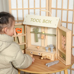 Nuevo producto superventas, <span class=keywords><strong>caja</strong></span> <span class=keywords><strong>de</strong></span> <span class=keywords><strong>herramientas</strong></span> <span class=keywords><strong>de</strong></span> simulación <span class=keywords><strong>de</strong></span> iniciación <span class=keywords><strong>de</strong></span> madera, juguetes educativos Montessori al por mayor para niños y niñas - Product Image 2