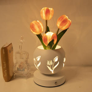 Adorno de lámpara, lámpara de proyección hueca de tulipán naranja, Decoración de mesa, regalo Uionen 2229 - Product Image 3