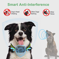 5-Stufig Einstellbares Wiederaufladbares Wasserdichtes Umweltfreundliches Anti-Bell-Hundehalsband mit Ton und Vibration für Alle Größen aus Kunststoff