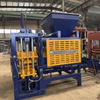 Machine à fabriquer des blocs de béton QT4-15B, machine à briques en cendres volantes, système hydraulique automatique pour usine de blocs de pavés creux