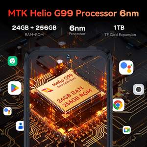 6.58 pouces G99 Octa Core 24 Go + 256 Go 100MP Caméra 10600mAh Android 13 NFC Smartphone robuste - Product Image 2