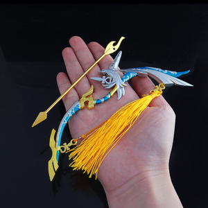 <span class=keywords><strong>Genshin</strong></span> Impact juego chino personaje Metal Anime pequeño juguete espada Amos 'Bow Aleación de Zinc juguetes 17cm 58g - Product Image 4