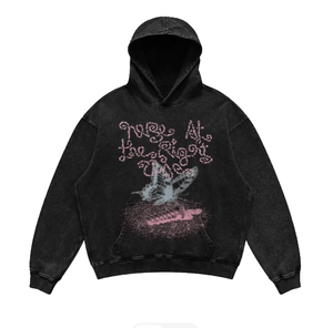 <span class=keywords><strong>Felpa</strong></span> <span class=keywords><strong>con</strong></span> Cappuccio Oversize Casual in Cotone 100% da 420g, <span class=keywords><strong>con</strong></span> Grafica a <span class=keywords><strong>Farfalla</strong></span>, Eco-Friendly, Traspirante, Vestibilità Ampia Vintage, per Ragazzi - Product Image 1