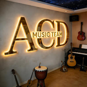 Insegna Luminosa LED Personalizzata per Decorazione Murale, Lettere Retroilluminate in <span class=keywords><strong>Metallo</strong></span>, Insegna 3D in Acrilico per Negozi e Attività Commerciali - Product Image 4