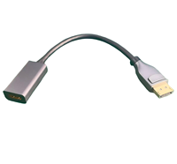 Câble adaptateur FARSINCE 0,2 m DP 1.4 vers HDMI 2.1, coque en alliage d'aluminium, cordon convertisseur vidéo 8K 60Hz 4K UHD