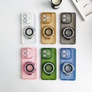 Điện Thoại Di Động Đứng Nhẫn Chủ Điện Thoại Trường Hợp Đối Với <span class=keywords><strong>iPhone</strong></span> 15 Pro Max Chủ Sở Hữu Có Thể Gập Lại Hiển Thị Đứng Ống Kính Bảo Vệ Bìa - Product Image 1