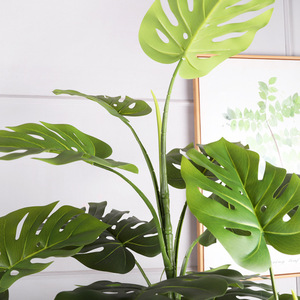 <b>Artificial</b> Monstera Deliciosa <b>Tree</b> Large Size High Simulation Indoor Decor Plastic Plant Multi Piece Package Housewarming - Product Image 5