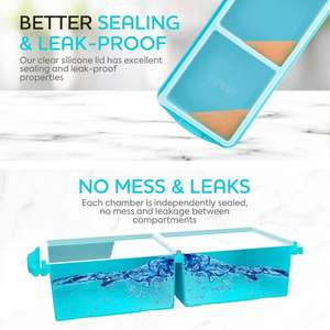 Silicone Ice <b>Cube</b> Tray for Freezing Soups Frozen Food <b>Storage</b> Kitchen Use Waterproof Multifunction Design with Steel Ring Lid - Product Image 3