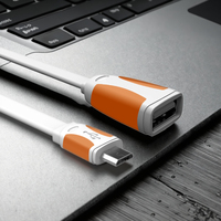 Vente en gros Adaptateur OTG 3 couleurs USB Type a Câble femelle Câble micro USB plat vers USB A Longueur de 0.5m pour Android Longueur de câble de 2m