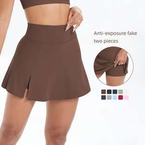Rok tenis pinggang tinggi model baru rok sejuk untuk wanita celana tenis kebugaran lari mode pita kulot Feminino - Product Image 2