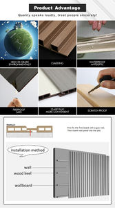 Revêtement Décoratif Moderne de Luxe en Fibre de Bambou Gris Pierre, Imperméable et Ignifuge, pour Commerce de Détail et Usage Domestique, Design Géométrique - Product Image 6