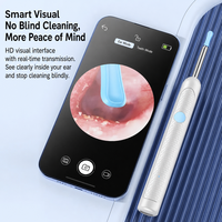 Nettoyeur d'oreilles intelligent visuel 1080P HD, Otoscope Endoscope sans fil pour l'élimination du cérumen, avec caméra et application mobile