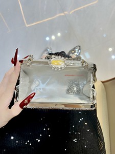 กระเป๋าคลัทช์สะพายไหล่สำหรับงานเลี้ยงตอนเย็น ผ้าโพลีเอสเตอร์สุดหรูสำหรับผู้หญิง ดีไซน์ใหม่ พร้อมสายโซ่ รุ่น Tanjing - Product Image 3