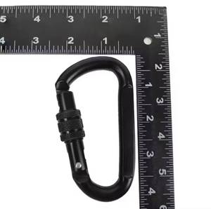 Strong Oval Carabiner in Black Color / Spring <b>Snap</b> <b>Hook</b> - Product Image 3