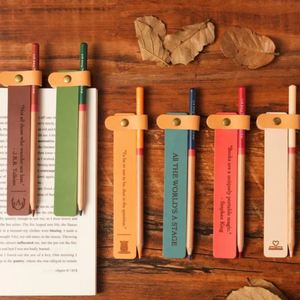 Colorful Classic Stitched <b>Bookmarks</b> Pu Leather Page Markers Women Men Teacher Book Lovers for <b>Gifts</b> - Product Image 2