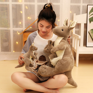 Jouets en peluche <span class=keywords><strong>kangourou</strong></span> brun Offre Spéciale pour <span class=keywords><strong>maman</strong></span> et bébé pour la décoration de la maison pour les occasions d'anniversaire - Product Image 5