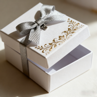 Boîtes d'expédition octogonales personnalisables pour coffrets cadeaux de bijoux, doublées de velours, avec ruban décoratif, logo personnalisé et papier doré à chaud