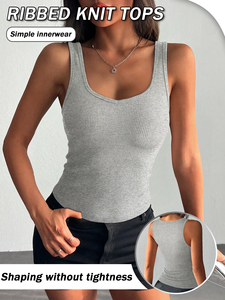 Canotte Basic Personalizzate da <span class=keywords><strong>Donna</strong></span>, Top <span class=keywords><strong>a</strong></span> <span class=keywords><strong>Costine</strong></span> Personalizzati, Canottiere da <span class=keywords><strong>Donna</strong></span> - Product Image 4