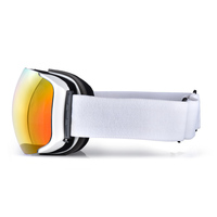 Masque de snowboard à lentille magnétique flexible, sangle réglable, lunettes de neige tendance, légères, monture semi-cerclée en PC, protection UV400