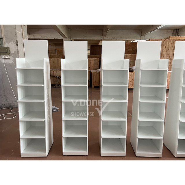 Supermarket Store Hot Sale Snacks Candy Store Promotion 7 Tier MDF Paint Display Stand