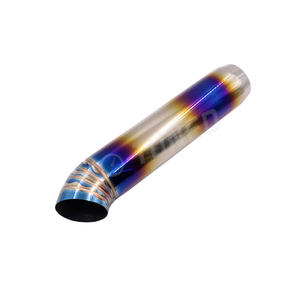 यूनिवर्सल रेसिंग टाइटेनियम नीले मफलर पॉलिश नीले पाइप 2.5 इंच इनलेट - Product Image 4