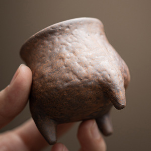 Vecchio fango di roccia a tre gambe Retro bruciatore di incenso piccolo diffusore di aromaterapia per Kung Fu Set da tè per interni decorazione Desktop incenso - Product Image 4