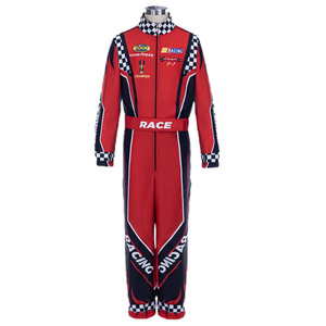Mono de carreras rojo para niños, traje de motocross, disfraz de cosplay para niños, ropa de carreras de autos - Product Image 3