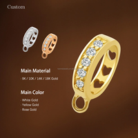 Accessoires de bijouterie en or jaune massif 14 carats AU585 de haute qualité, fermoirs personnalisés pour bracelets et colliers, crochets DIY