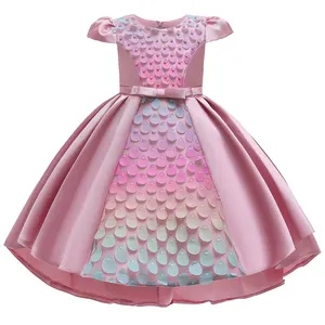 MQATZ Online Shop Wholesale Mermaid Style Girls Dresses Children Clothes Wedding Party Dress T5186