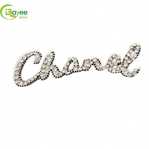 Exquisito y delicado parche de letras con cuentas y pedrería hecho a mano, marca Tide, en blanco y negro, para ropa, accesorios de bricolaje para equipaje - Product Image 5