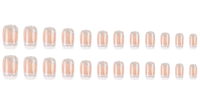 24 faux ongles étoiles scintillantes, faux ongles français, pointes d'ongles artificielles à paillettes, étiquette privée