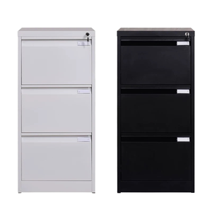 Modern Extendable Three <b>Drawer</b> Metal <b>Filing</b> Cabinet with Key Lock for Hotel Office Use-Durable Commercial Storage - Product Image 1