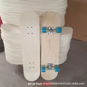 <span class=keywords><strong>Skateboard</strong></span> Dipinto a Mano per Bambini, Disegno Graffiti Fai-da-Te, Tavola in Legno d'Acero a 7 Strati, Robusta, Colore Originale, Superficie Vuota per Allenamento - Product Image 3