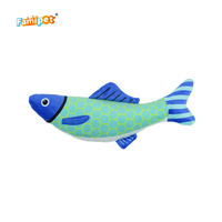 Jouet en peluche pour chaton Famipet, nouveau design coloré thème estival, poisson, doux, en tissu froissé, avec herbe à chat