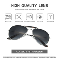 Lunettes de Soleil de Luxe Tendance à Double Pont, Style Aviateur pour Hommes, Lunettes D'Extérieur Modernes pour Hommes