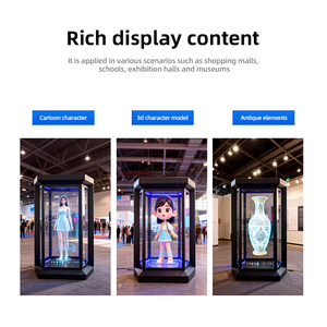 Layar Holografik <span class=keywords><strong>3D</strong></span> Ukuran Manusia 75 Inci untuk Dalam Ruangan dengan Interaksi AI dan Efek <span class=keywords><strong>3D</strong></span> Melayang untuk Pameran Bisnis - Product Image 3