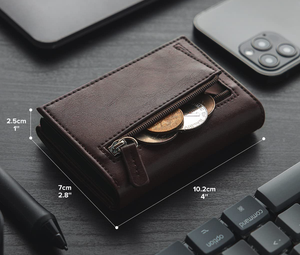 Porte-cartes d'identité et de crédit en cuir microfibre, fin et intelligent, avec clip à monnaie métallique, anti-RFID, pour homme - Offre Spéciale - Product Image 6