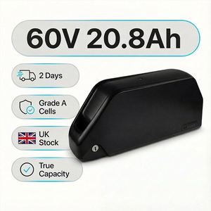 Batería para Bicicleta Eléctrica de 60V 20.8Ah, Celdas de 5200mAh y BMS Inteligente de 50A, Puerto XT60, Cargador de 3A Incluido, Batería de 60v, Envío desde Almacén Británico - Product Image 1