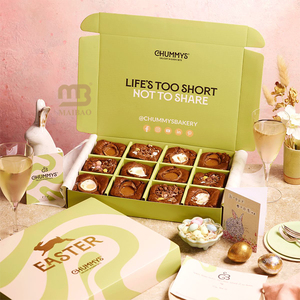 Paquete <span class=keywords><strong>de</strong></span> 25 brownies surtidos, caja <span class=keywords><strong>de</strong></span> regalo personalizada, caja corrugada para mezclar <span class=keywords><strong>Brownie</strong></span>, cajas <span class=keywords><strong>de</strong></span> embalaje <span class=keywords><strong>de</strong></span> trufa <span class=keywords><strong>de</strong></span> Chocolate para panadería - Product Image 6