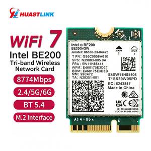 Scheda Wireless WiFi 7 BE200 M.2 8774Mbps Tri-Band 802.11BE BT5.4, Adattatore ad Alta Velocità per Laptop - Product Image 1